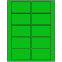 3.5" x 2" Fluorescent Green Rectangular Sheet Labels