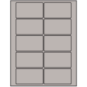 3.5" x 2" Gray Rectangular Sheet Labels