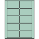 3.5" x 2" Pastel Green Rectangular Sheet Labels