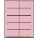 3.5" x 2" Pastel Pink Rectangular Sheet Labels