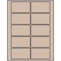 3.5" x 2" Pastel Tan Rectangular Sheet Labels