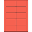 3.5" x 2" Red Rectangular Sheet Labels