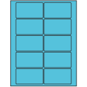 3.5" x 2" Turquoise Rectangular Sheet Labels