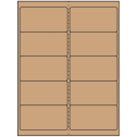 4" x 2" Brown Kraft Rectangular Sheet Labels
