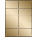 4" x 2" Gold Foil Rectangular Sheet Labels