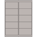 4" x 2" Gray Rectangular Sheet Labels