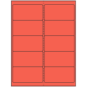 4" x 2" Red Rectangular Sheet Labels