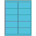 4" x 2" Turquoise Rectangular Sheet Labels