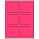 3.25" x 3" Fluorescent Pink Rectangular Sheet Labels