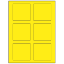 3.25" x 3" Fluorescent Yellow Rectangular Sheet Labels