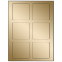 3.25" x 3" Gold Foil Rectangular Sheet Labels