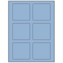 3.25" x 3" Pastel Blue Rectangular Sheet Labels
