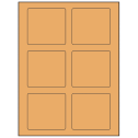 3.25" x 3" Pastel Orange Rectangular Sheet Labels