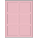 3.25" x 3" Pastel Pink Rectangular Sheet Labels