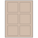 3.25" x 3" Pastel Tan Rectangular Sheet Labels