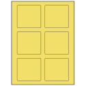 3.25" x 3" Pastel Yellow Rectangular Sheet Labels