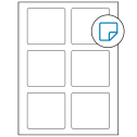 3.25" x 3" White Rectangular Sheet Labels - Removable Adhesive
