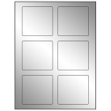 3.25" x 3" Silver Foil Rectangular Sheet Labels