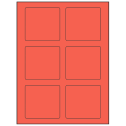 3.25" x 3" Red Rectangular Sheet Labels