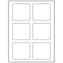 3.25" x 3" White Polyester Rectangular Sheet Labels
