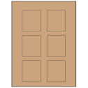 2.5" x 2.75" Brown Kraft Rectangular Sheet Labels