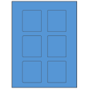 2.5" x 2.75" Fluorescent Blue Rectangular Sheet Labels