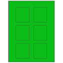 2.5" x 2.75" Fluorescent Green Rectangular Sheet Labels