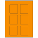 2.5" x 2.75" Fluorescent Orange Rectangular Sheet Labels