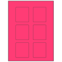 2.5" x 2.75" Fluorescent Pink Rectangular Sheet Labels