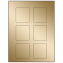2.5" x 2.75" Gold Foil Rectangular Sheet Labels