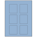 2.5" x 2.75" Pastel Blue Rectangular Sheet Labels