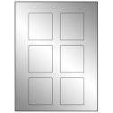 2.5" x 2.75" Silver Foil Rectangular Sheet Labels