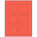 2.5" x 2.75" Red Rectangular Sheet Labels