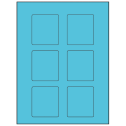 2.5" x 2.75" Turquoise Rectangular Sheet Labels