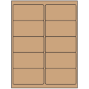 4" x 2" Brown Kraft Rectangular Sheet Labels (10-UP)
