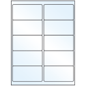 4" x 2" Crystal Clear Rectangular Sheet Labels (10-UP)