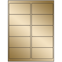 4" x 2" Gold Foil Rectangular Sheet Labels (10-UP)