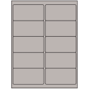 4" x 2" Gray Rectangular Sheet Labels (10-UP)