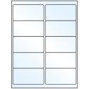 4" x 2" White Mid Gloss Rectangular Sheet Labels (10-UP)