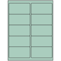 4" x 2" Pastel Green Rectangular Sheet Labels (10-UP)