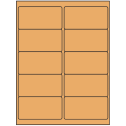 4" x 2" Pastel Orange Rectangular Sheet Labels (10-UP)