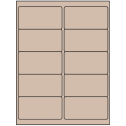 4" x 2" Pastel Tan Rectangular Sheet Labels (10-UP)