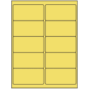 4" x 2" Pastel Yellow Rectangular Sheet Labels (10-UP)