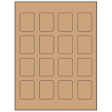 1.5" x 1.875" Brown Kraft Rectangular Sheet Labels