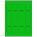 1.5" x 1.875" Fluorescent Green Rectangular Sheet Labels