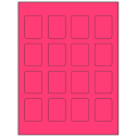 1.5" x 1.875" Fluorescent Pink Rectangular Sheet Labels
