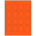 1.5" x 1.875" Fluorescent Red Rectangular Sheet Labels