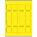1.5" x 1.875" Fluorescent Yellow Rectangular Sheet Labels