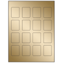 1.5" x 1.875" Gold Foil Rectangular Sheet Labels
