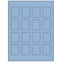 1.5" x 1.875" Pastel Blue Rectangular Sheet Labels